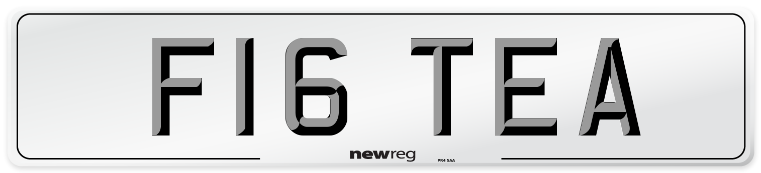 F16 TEA Number Plate from New Reg